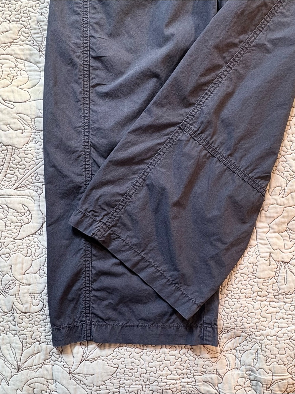 💥Pilcro by Anthropologie Pull-On Wide Leg Utility Pants Cotton Tencel Navy~S🧡 - Picture 9 of 12